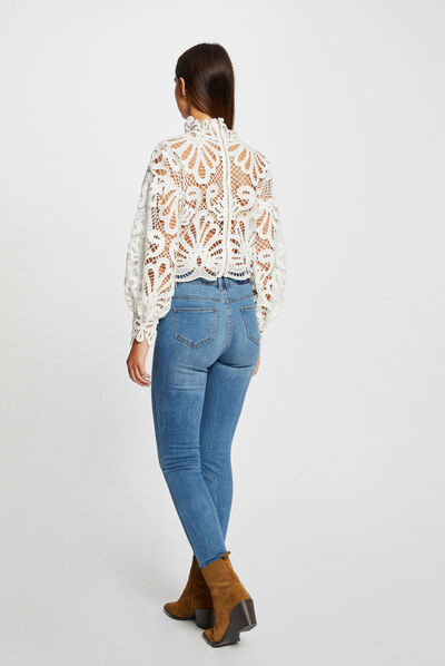 Vaquero skinny detalles de lentejuelas vaquero stone mujer