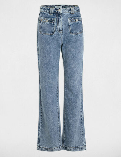 Vaquero de pernera ancha denim doble stone mujer