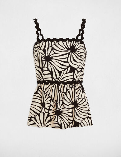 Top estampado con tirantes multicolor mujer