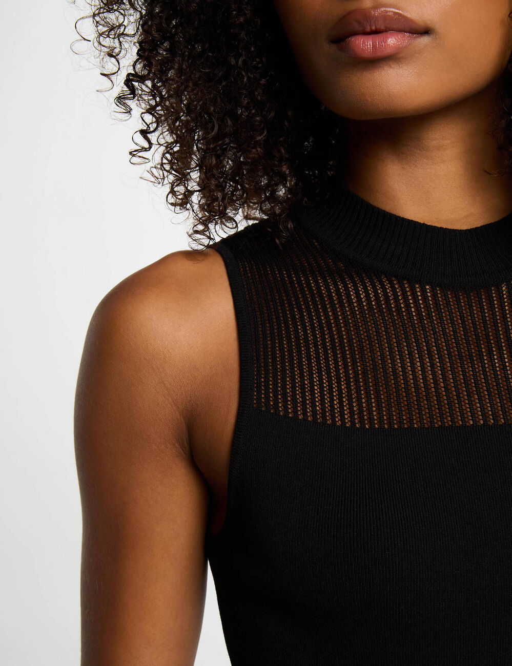 Jersey sin mangas negro mujer