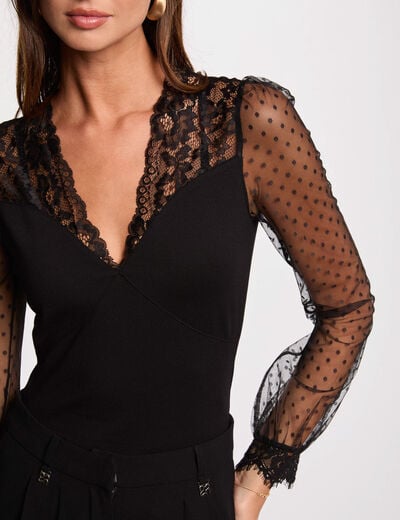 Body manga larga negro mujer
