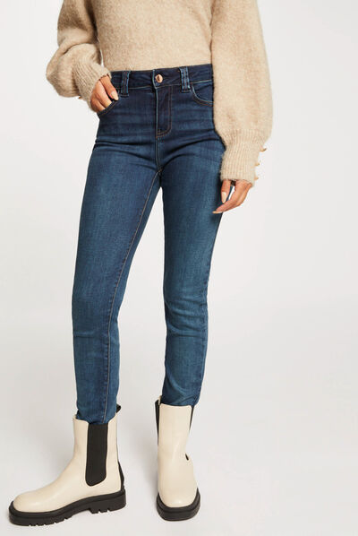 Vaquero slim talle alto vaquero stone mujer