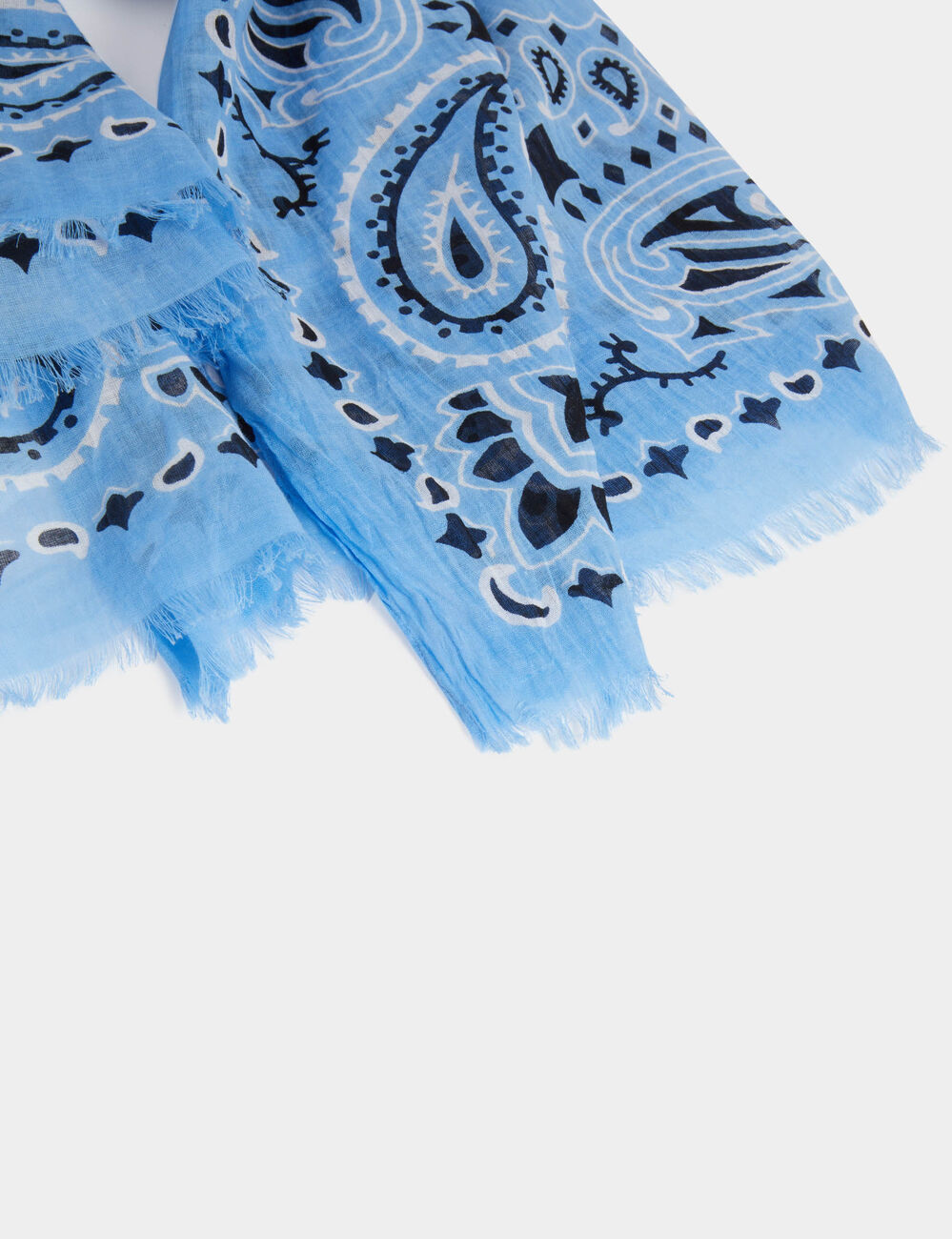 Pañuelo estampado bandana azul cielo mujer