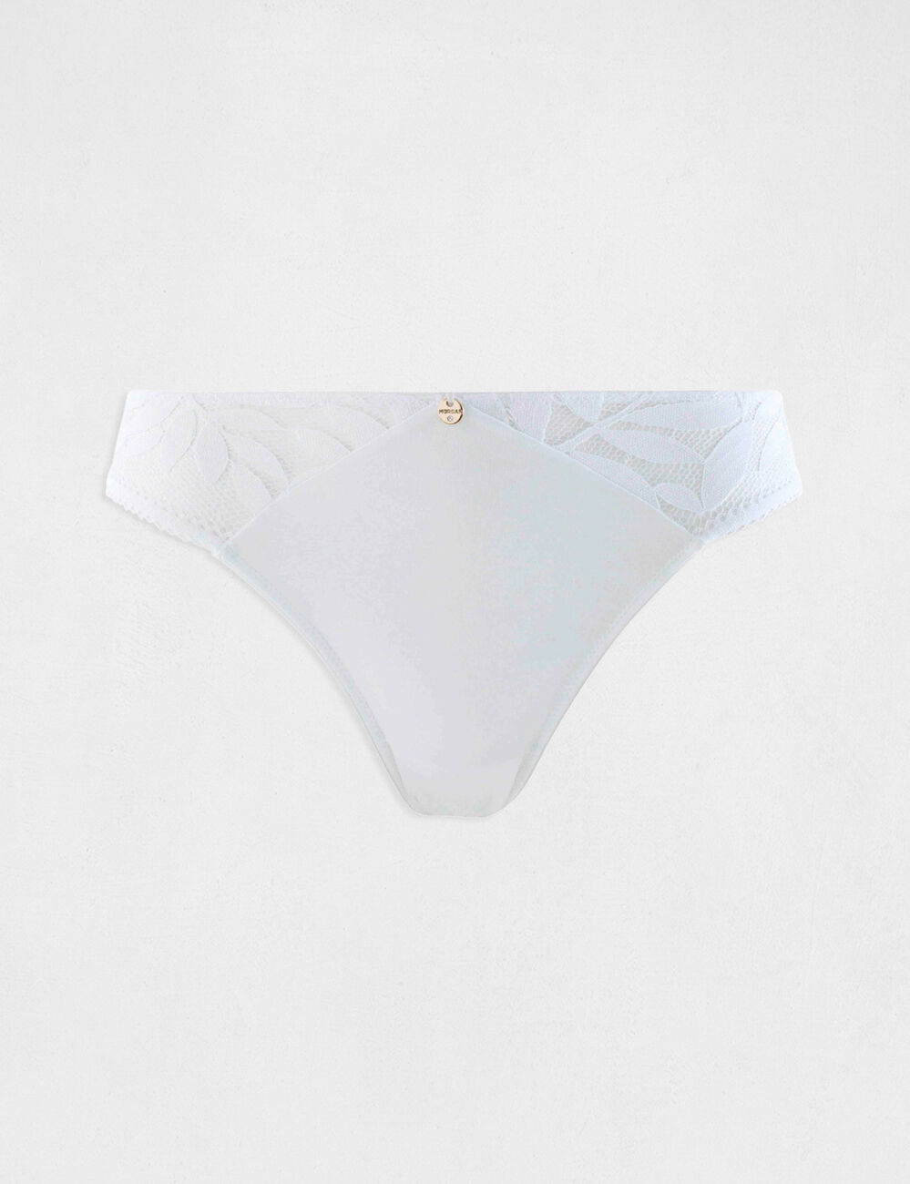 Slip de encaje blanco mujer
