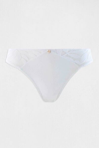 Slip de encaje blanco mujer