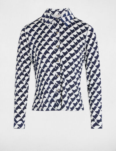 Blusa manga larga blanco mujer
