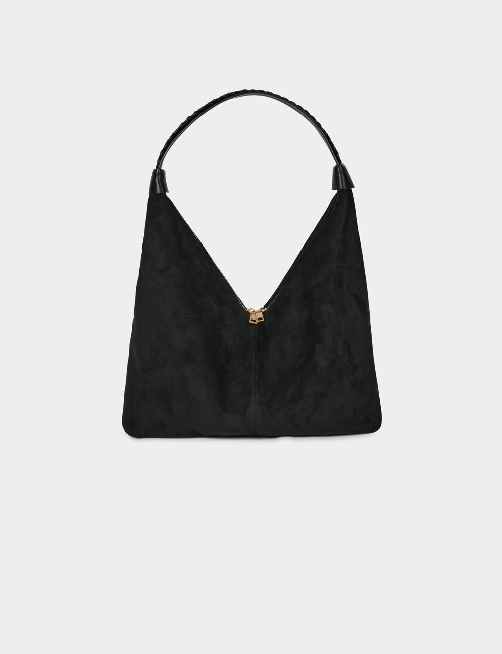Bolso hobo de ante negro mujer