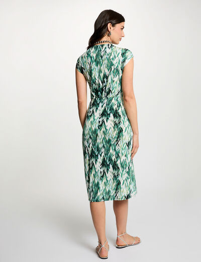 Vestido recto estampado multicolor mujer