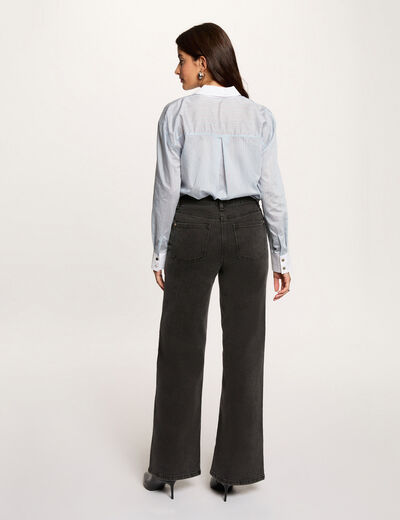 Camisa oversize de rayas multicolor mujer