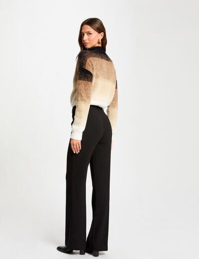 Jersey con cuello alto cámel mujer