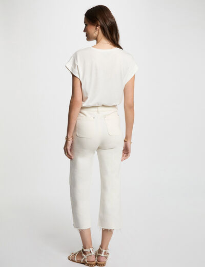 Camiseta con mensaje blanco mujer