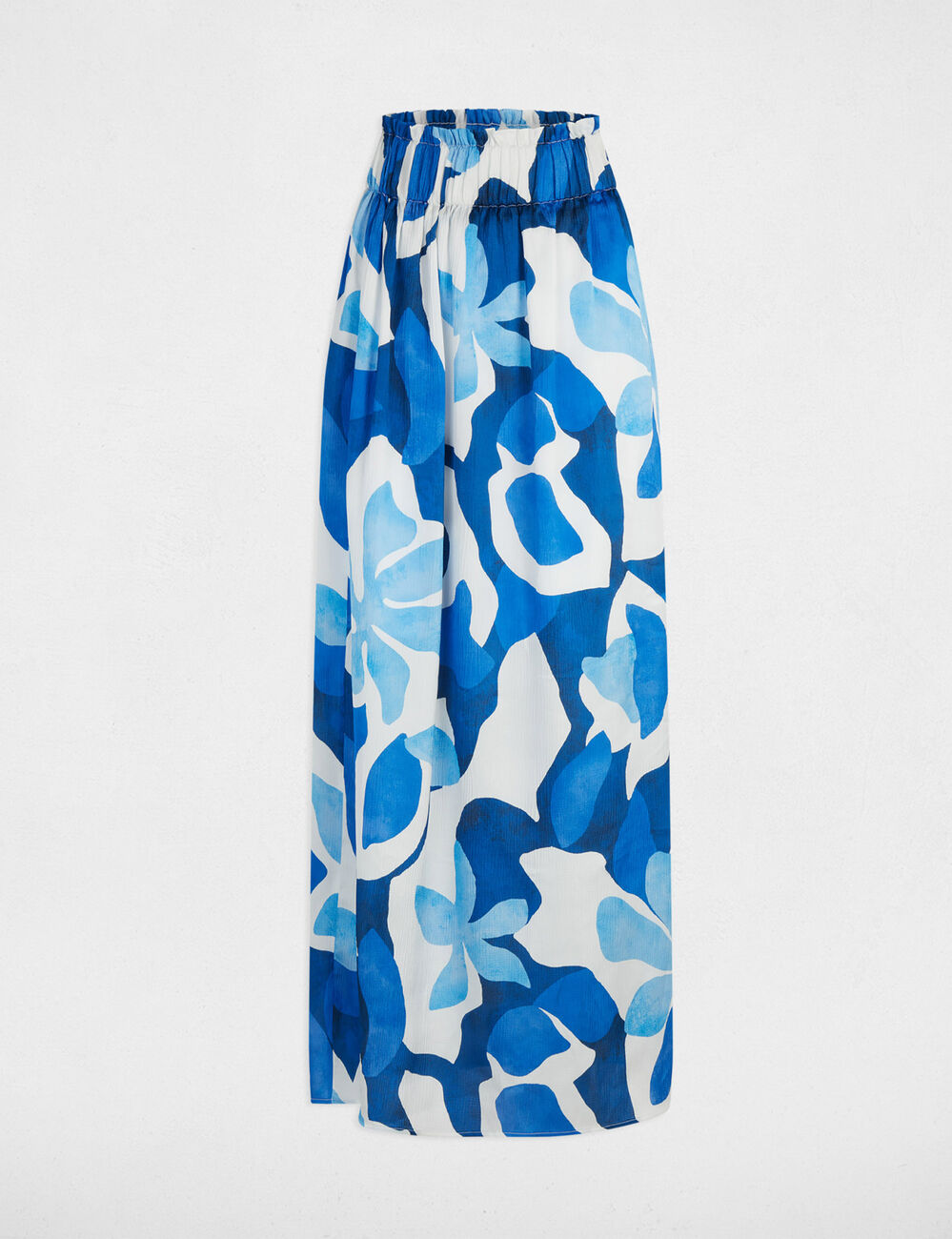Falda larga estampada multicolor mujer
