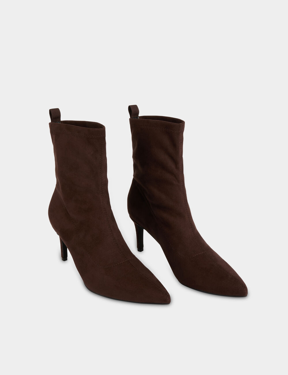 Bota de antelina marr&oacute;n oscuro mujer