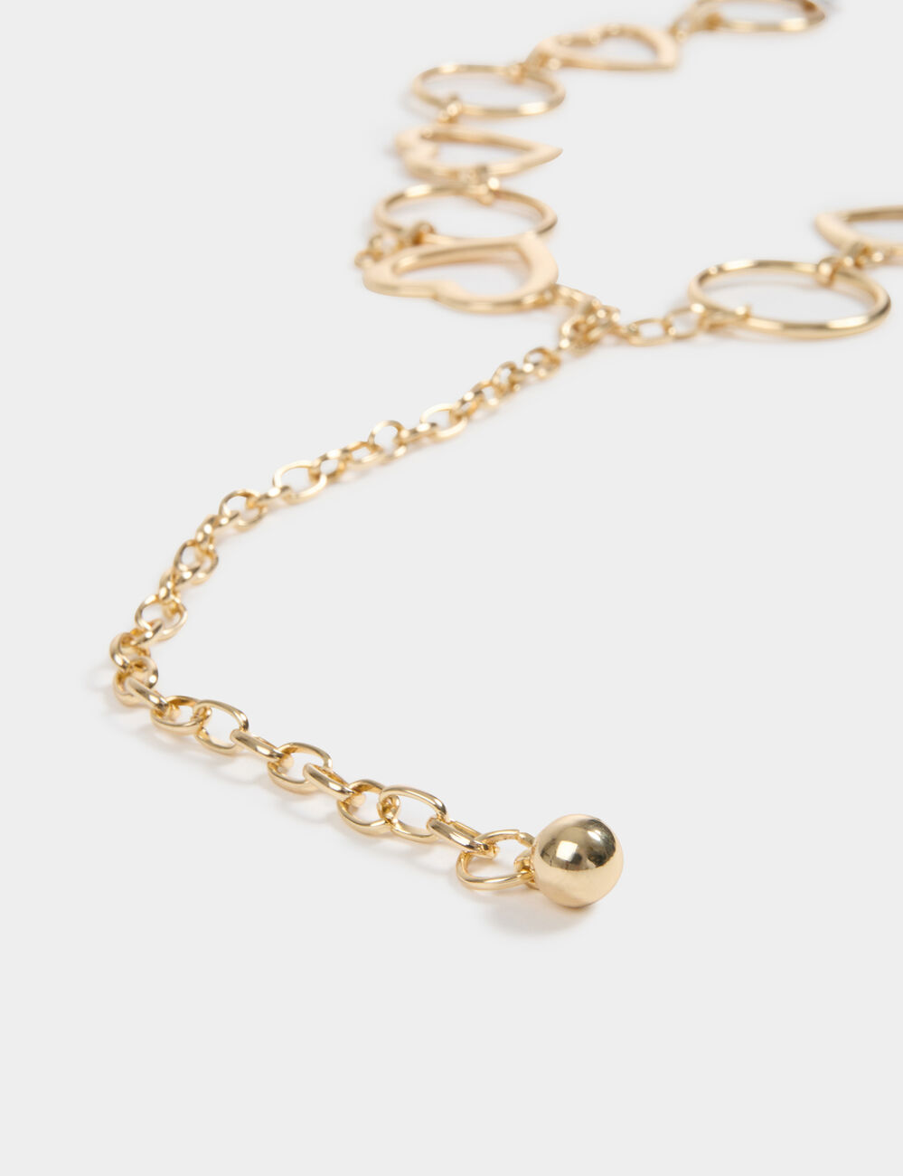 Cintur&oacute;n fino de cadena amarillo oro mujer