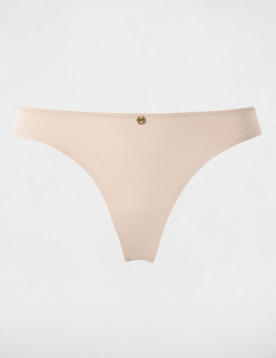 Braguita de encaje de tiro bajo beige mujer