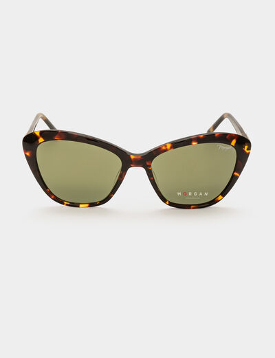 Gafas de sol estilo ojos de gato marrón mujer
