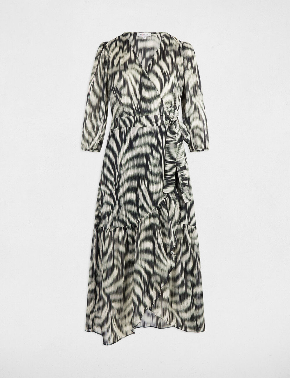 Vestido midi estampado multicolor mujer