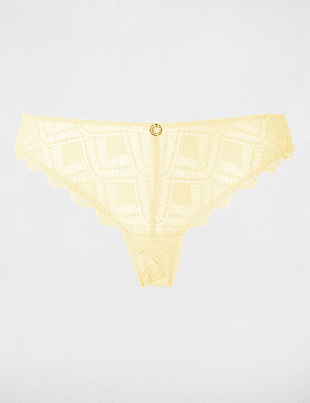 Braguita de encaje amarillo mujer