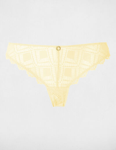 Braguita de encaje amarillo mujer