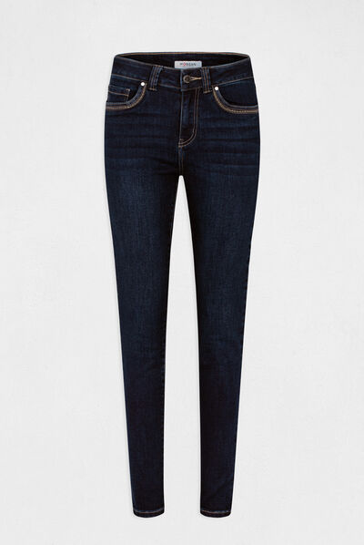 Vaquero slim talle alto vaquero sin tratar mujer