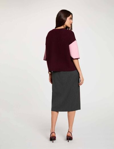 Falda l&aacute;piz de tiro alto mujer