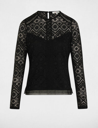Camiseta manga larga negro mujer