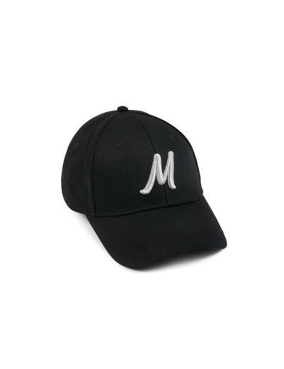 Gorra bordada M negro mujer