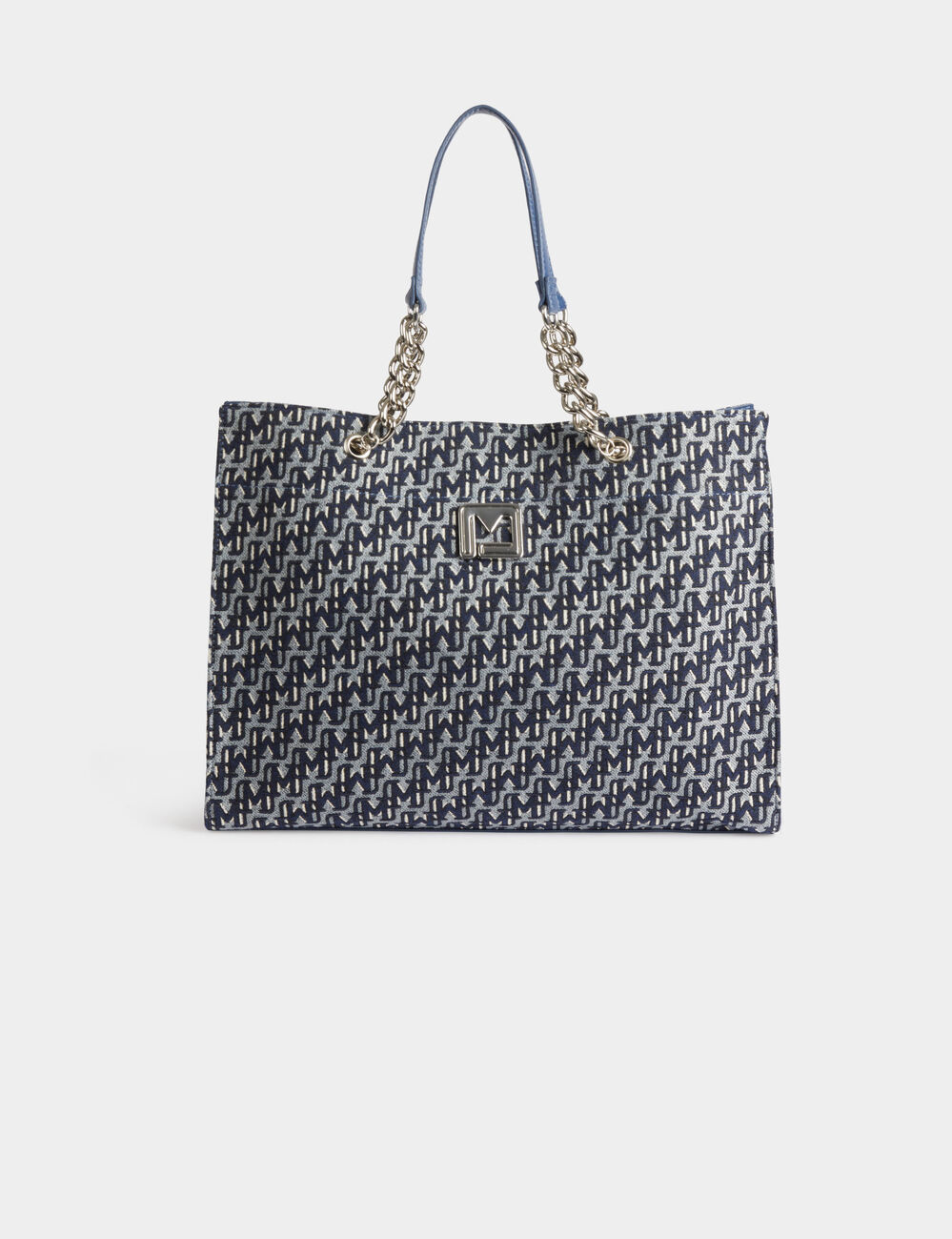 Bolso shopper estampado denim stone mujer
