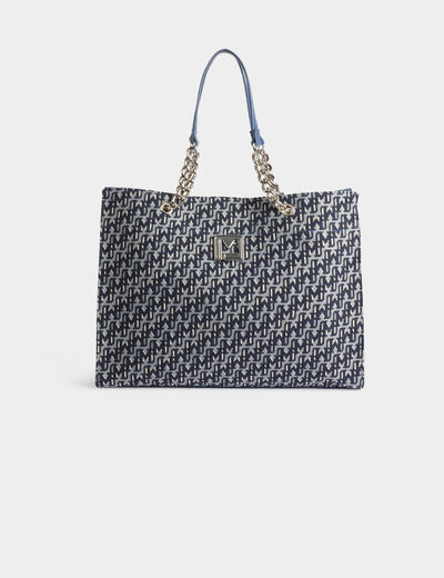 Bolso shopper estampado denim stone mujer