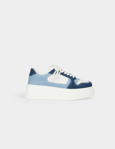 Zapatillas con plataformas blanco mujer