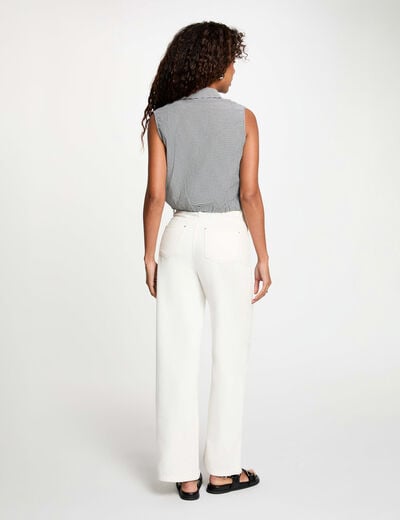 Camisa sin mangas anudada negro mujer