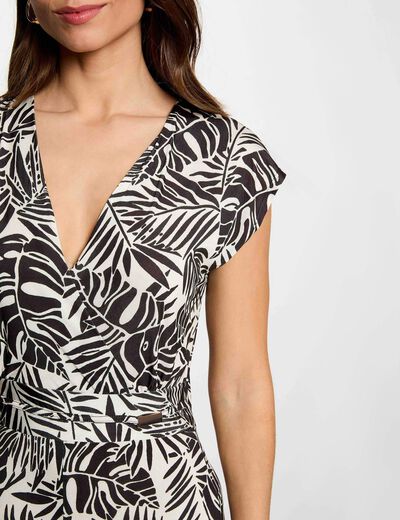 Mono ajustado con escote multicolor mujer