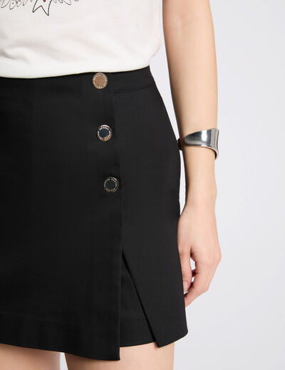 Falda short corta negro mujer