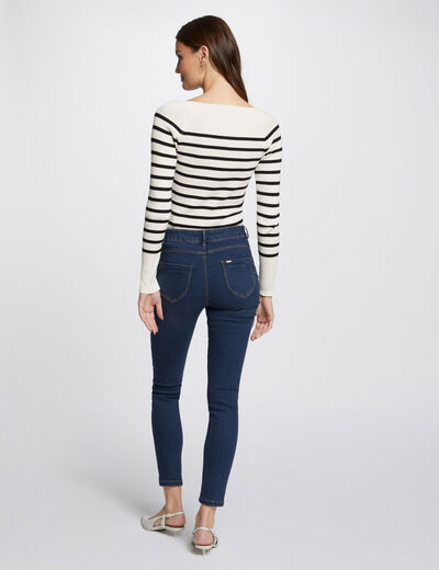 Vaquero slim talle estándar denim crudo mujer