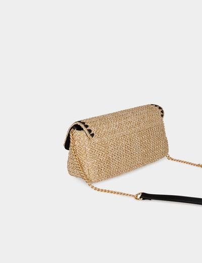Bolso trenzado arena mujer