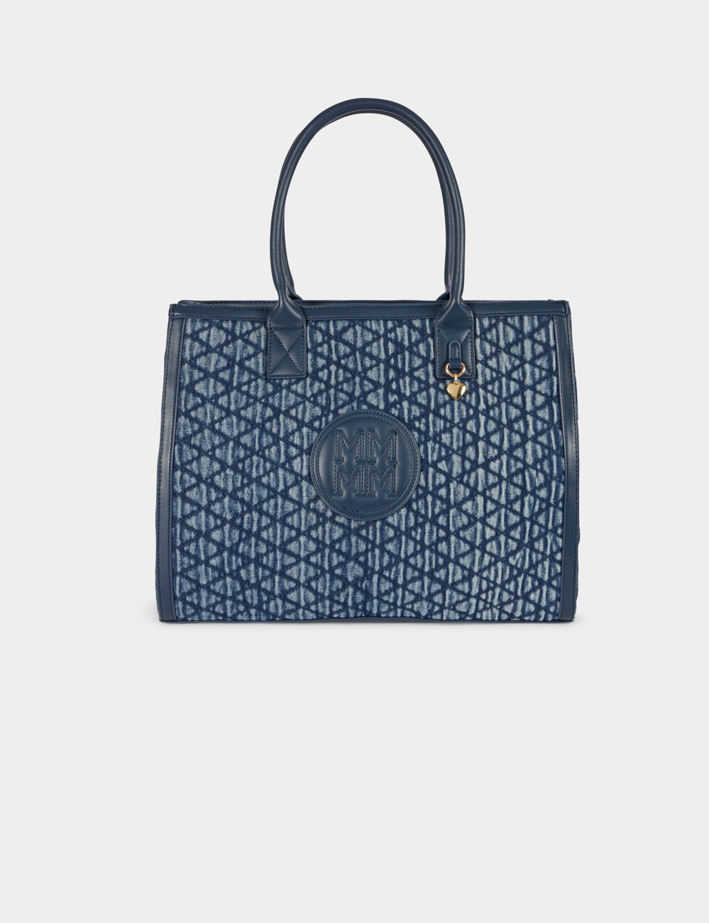 Bolso shopper acolchado denim stone mujer