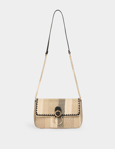 Bolso efecto trenzado multicolor mujer