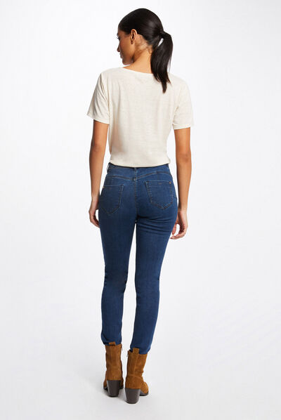 Vaquero slim talle estándar vaquero stone mujer
