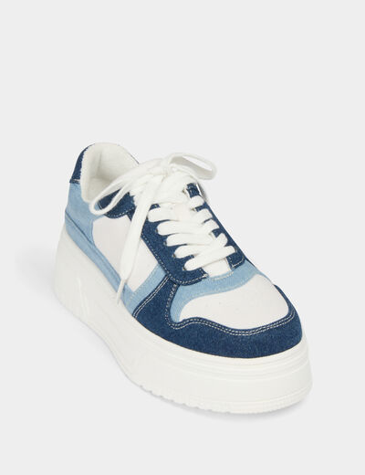 Zapatillas con plataformas blanco mujer