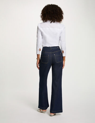 Camisa manga larga blanco mujer