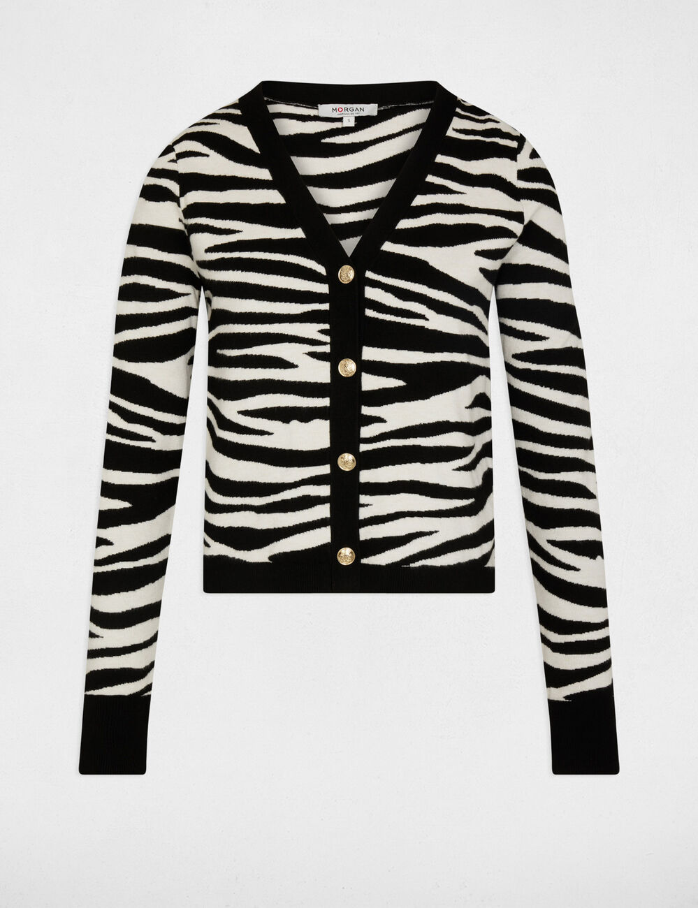 Chaleco cropped con cuello en V negro mujer