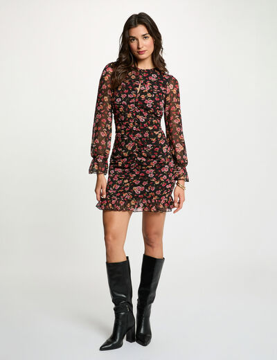 Vestido corto ajustado multicolor mujer