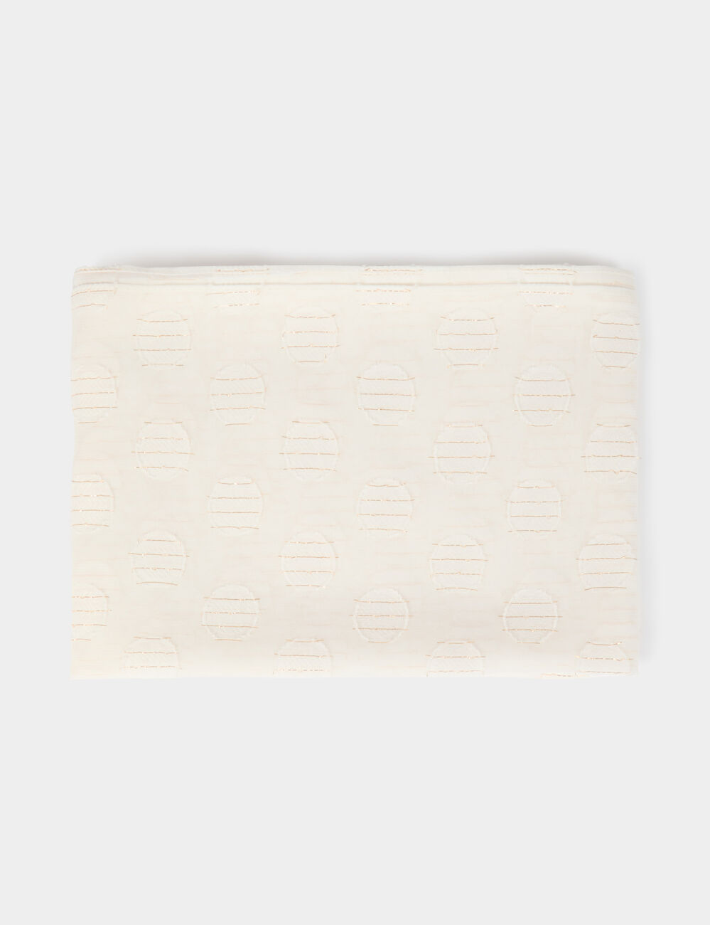 Fular estampado de lunares blanco mujer