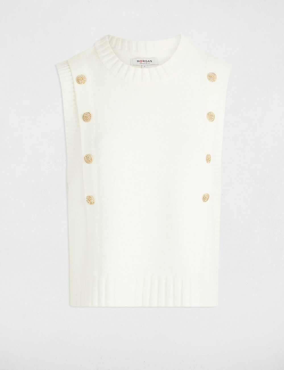 Jersey sin mangas blanco mujer