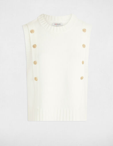 jersey sin mangas blanco mujer Jersey sin mangas blanco mujer