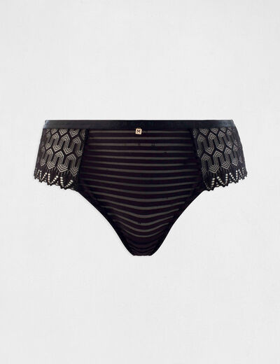 Shorty de encaje negro mujer