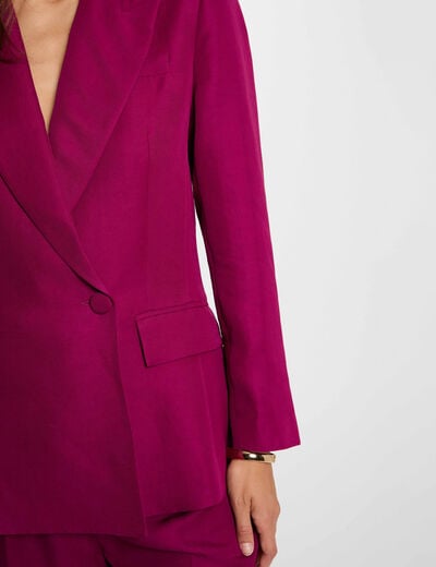 Chaqueta sin mangas ciruela mujer