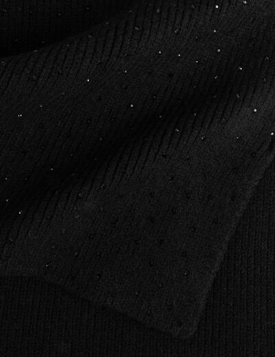 Bufanda con strass negro mujer