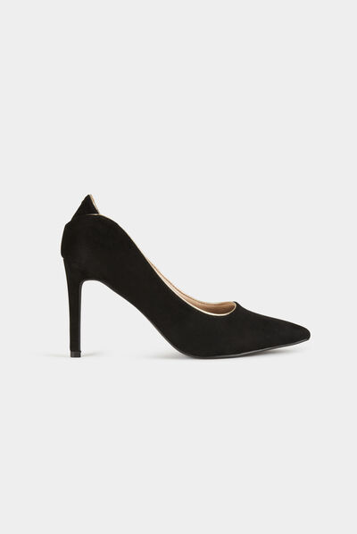 Zapatos de tacones de aguja negro mujer