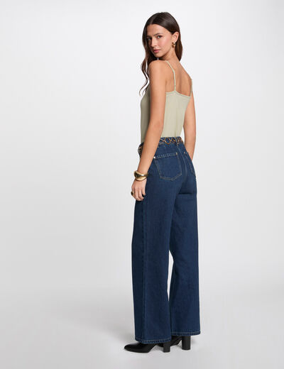 Top con tirantes finos verde claro mujer